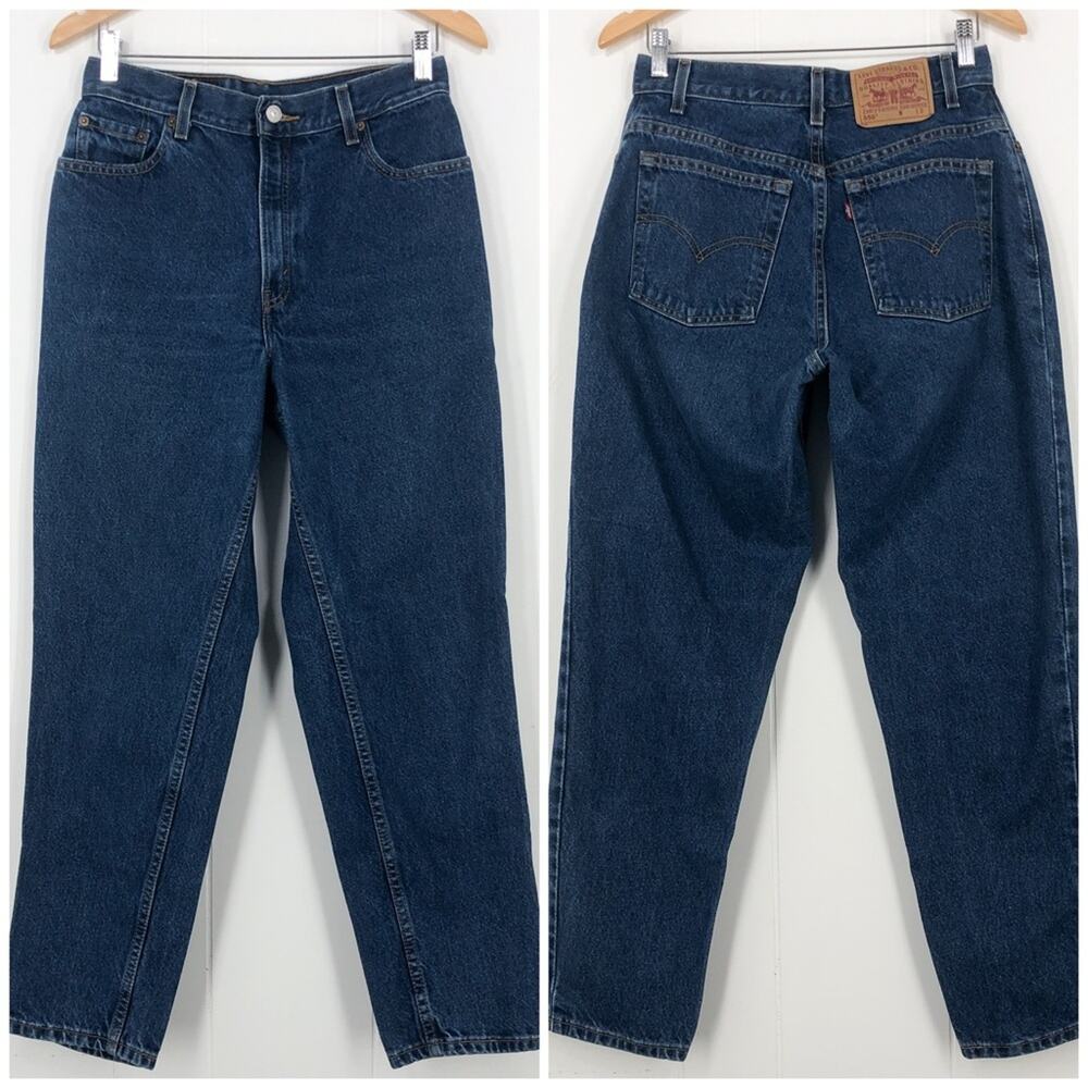 Levi's VTG 550 Jean High Rise Relaxed Fit Tapered Leg Y2K Denim Size 10S Blue